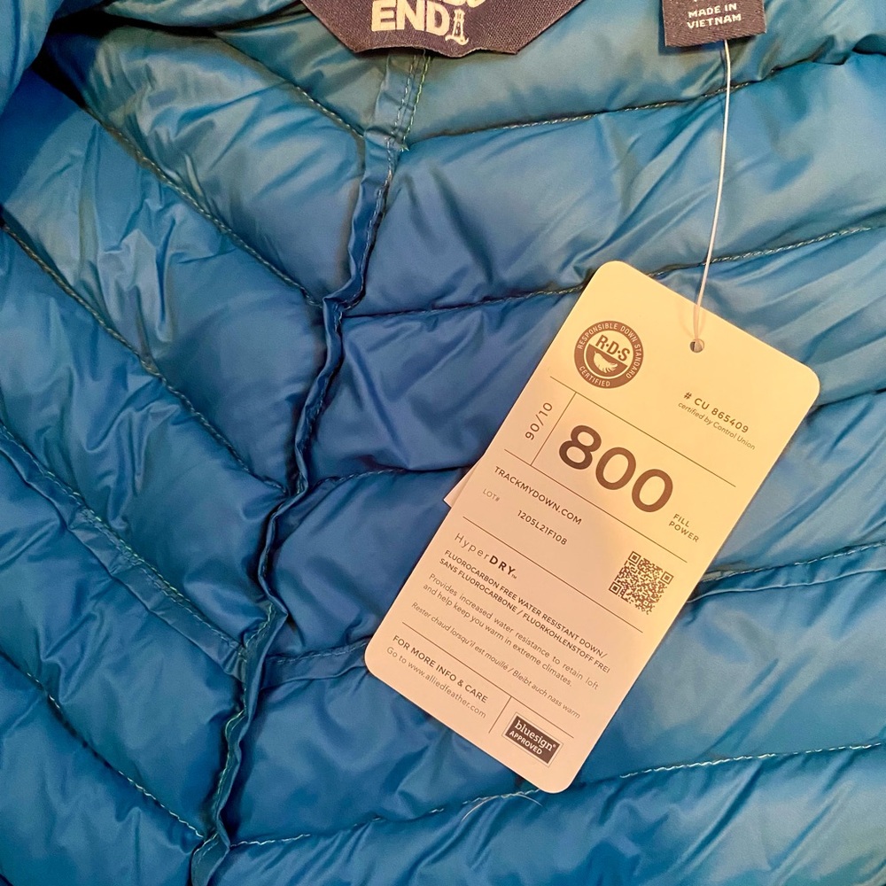 Lands' End Women's Blue Quilted Vest - Picture 3 of 3